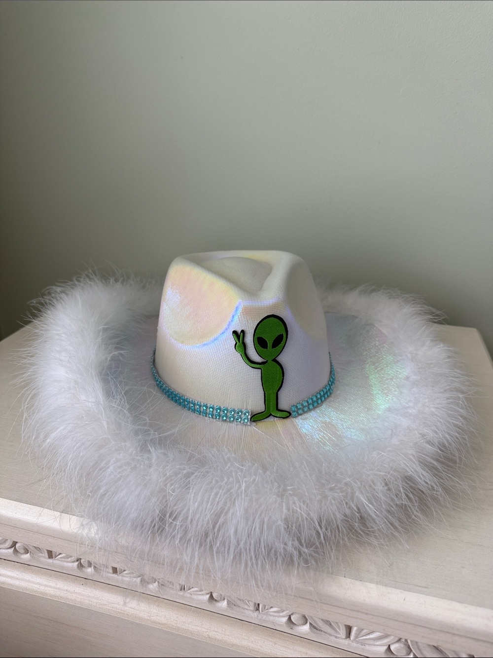 Iridescent Alien Space Cowboy Hat